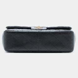 Pre Owned Chanel Black Jumbo Classic Lambskin Double Flap