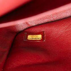 Pre Owned حقيبة شانيل جامبو كلاسيك كافيار مزدوجة رفرف حمراء