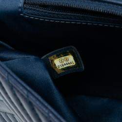 Pre Owned Chanel Blue Small Lambskin CC Crossing Flap