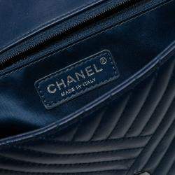 Pre Owned Chanel Blue Small Lambskin CC Crossing Flap