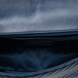 Pre Owned Chanel Blue Small Lambskin CC Crossing Flap