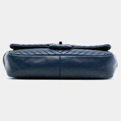 Pre Owned Chanel Blue Small Lambskin CC Crossing Flap