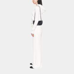 Pre Owned Chanel Grey Small Quilted Metallic Aged Calfskin Chain Me Flap