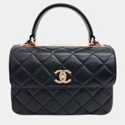 Pre Owned Chanel Black Leather Trendy CC Small