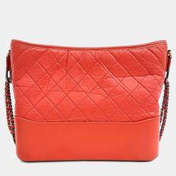 مملوكة مسبقًا Chanel Orange Leather Gabrielle Hobo Bag Medium