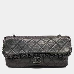 مملوكة مسبقًا Chanel Black Leather Around Chain Shoulder Bag