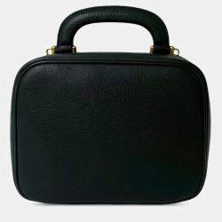 Pre Owned Chanel Black CC Caviar Vanity Case