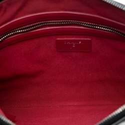 Pre Owned Chanel Black White Medium Aged Calfskin Gabrielle O Case Clutch