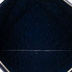 Pre Owned Chanel Blue Large Quilted Lambskin Casino Charms O Case Clutch