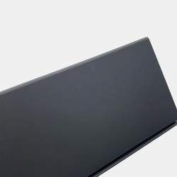 Pre Owned حقيبة شانيل بحمالة كتف ذات مقبض علوي جلد عجل لامع أسود مقلم حجم صغير