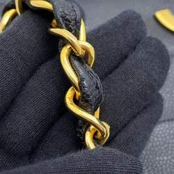 Pre Owned Chanel Chevron Flap Black Caviar Leather Shoulder Bag