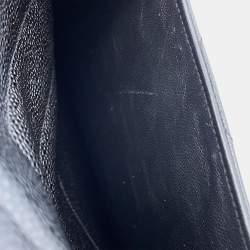 Pre Owned Chanel Chevron Flap Black Caviar Leather Shoulder Bag