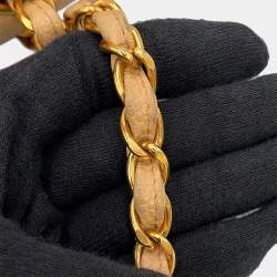 Pre Owned حقيبة شانيل رفرف مزدوج سلسلة كتف جلد كافيار بيج حجم 25