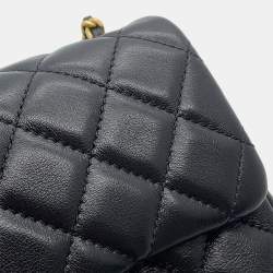 مملوكة مسبقًا Chanel Matelasse Black Lambskin Mini Chain shoulder Bag