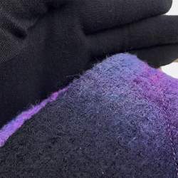 Pre Owned حقيبة كتف بسلسلة شانيل 19 صوف تويد أسود/أرجواني