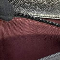 مملوكة مسبقًا Chanel Matelassé Black Caviar Leather Wallet on Chain