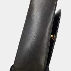 مملوكة مسبقًا حقيبة كتف سلسلة شانيل ديانا جلد حملان أسود بحجم 22