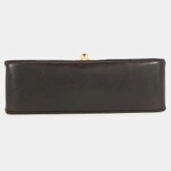 مملوكة مسبقًا حقيبة كتف سلسلة شانيل ديانا جلد حملان أسود بحجم 22