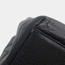 Pre Owned Chanel Matelasse Top Handle Handbag Black Caviar Leather