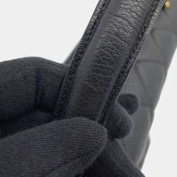 Pre Owned Chanel Matelasse Top Handle Handbag Black Caviar Leather