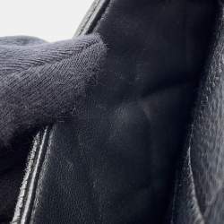 Pre Owned Chanel Matelasse Top Handle Handbag Black Caviar Leather