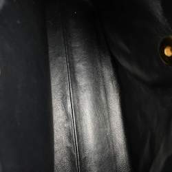 Pre Owned Chanel Matelasse Top Handle Handbag Black Caviar Leather