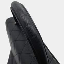 Pre Owned حقيبة شانيل ماتالاسي بمقبض علوي جلد كافيار أسود