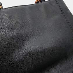 Pre Owned Chanel Cc Logo Plastic Chain Tote Bag Black/Brown Caviar Leather