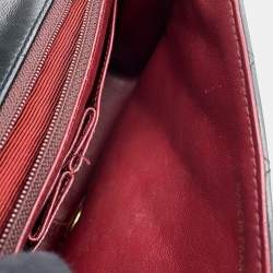 مملوكة مسبقًا حقيبة كتف سلسلة شانيل ماتلاسية كاملة من جلد الخراف الأسود حجم ٢٣