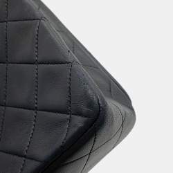 Pre Owned Chanel Matelasse Full Flap Chain shoulder Bag Black Lambskin