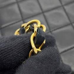 Pre Owned Chanel Matelasse Full Flap Chain shoulder Bag Black Lambskin