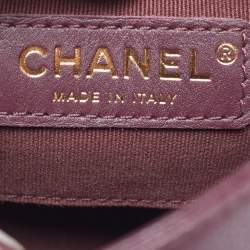 Pre Owned Chanel Duma Mini Burgundy Quilted Caviar Leather Backpack