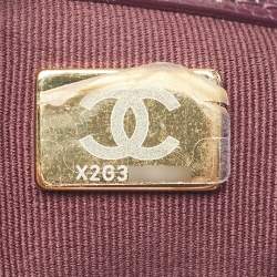 Pre Owned Chanel Duma Mini Burgundy Quilted Caviar Leather Backpack