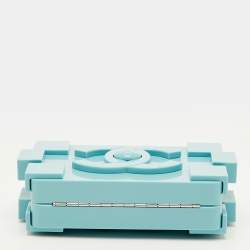 Pre Owned حقيبة كلتش شانيلا بوي سوبرماركت بوي بريك ليجو زجاجي خفيف أزرق بليكسيغراف