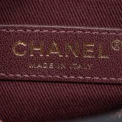 Pre Owned Chanel Coco Medium Black Quilted Caviar Leather Top Handle Bag