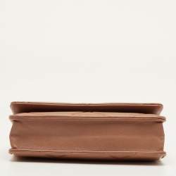 Pre Owned Chanel 19 Wallet On Chain Brown Quilted Leather Chain Bag