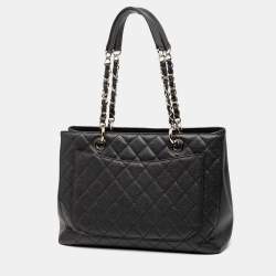 Pre Owned Chanel Black Caviar Grand Shopping Tote