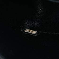 Pre Owned Chanel Black Medium Classic Caviar Double Flap