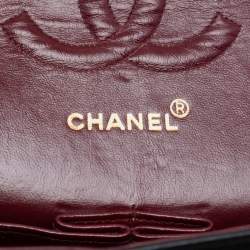 Pre Owned Chanel Black Medium Classic Lambskin Double Flap