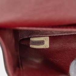 Pre Owned حقيبة شانيل كلاسيكية بغطاء مزدوج جلد خروف سوداء صغيرة