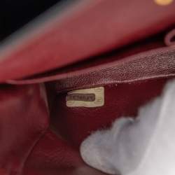 Pre Owned حقيبة شانيل سوداء صغيرة كلاسيك جلد خروف مزدوجة الرفرف