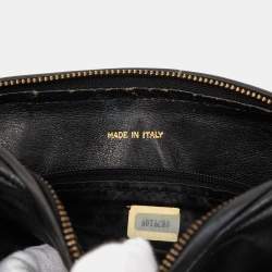 Pre Owned Chanel Black Quilted Lambskin Tassel Barrel Crossbody