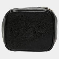 مملوكة مسبقًا حقيبة شانيل فانيتي كافيار سوداء CC