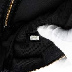 Pre Owned Chanel Black Medium Chevron Lambskin Boy O Case Clutch