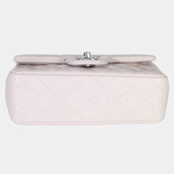 Pre Owned Chanel Rectangle Mini Flap Clair Quilted Lambskin Bag