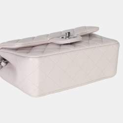 Pre Owned Chanel Rectangle Mini Flap Clair Quilted Lambskin Bag