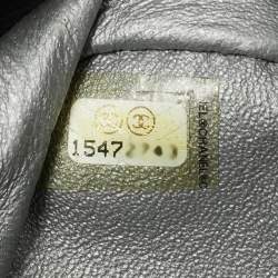 Pre Owned Chanel Reissue 2.55 226 Grey Quilted Aged Leather Flap Bag