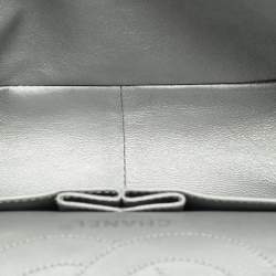 Pre Owned Chanel Reissue 2.55 226 Grey Quilted Aged Leather Flap Bag