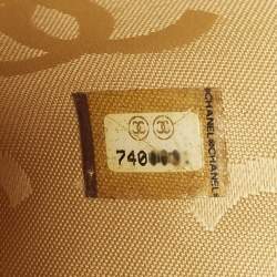 Pre Owned حقيبة تسوق شانيل سي سي جلد محبوك كريمي مخيط بحياكة برية