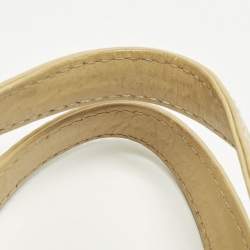 Pre Owned حقيبة تسوق شانيل سي سي جلد محبوك كريمي مخيط بحياكة برية